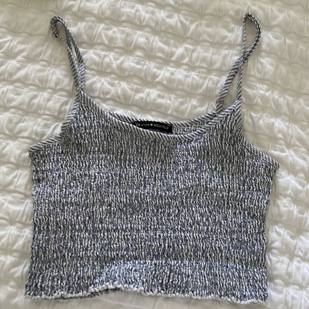 Brandy Melville ruched crop top; EUC